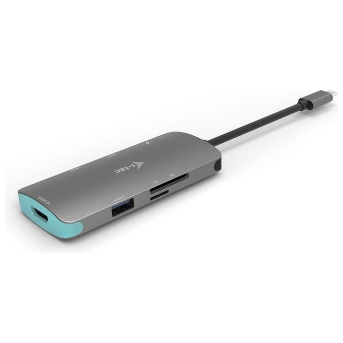 I-tec C31NANODOCKPD USB-C Metal Nano Dock 4K HDMI Power Delivery 100W 3x USB 3.1 1x SD 1x microSD colore Nero