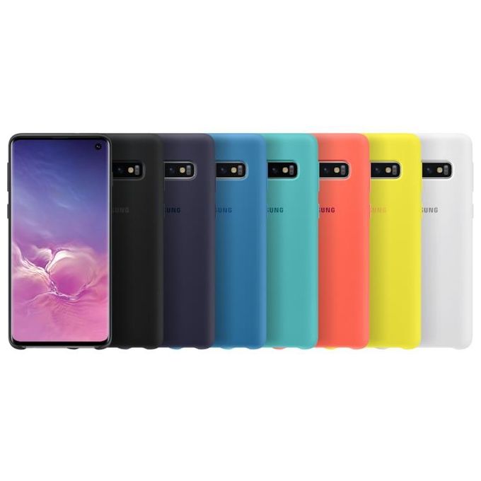 Samsung EF-PG973 Cover in Silicone per Galaxy S10 Giallo
