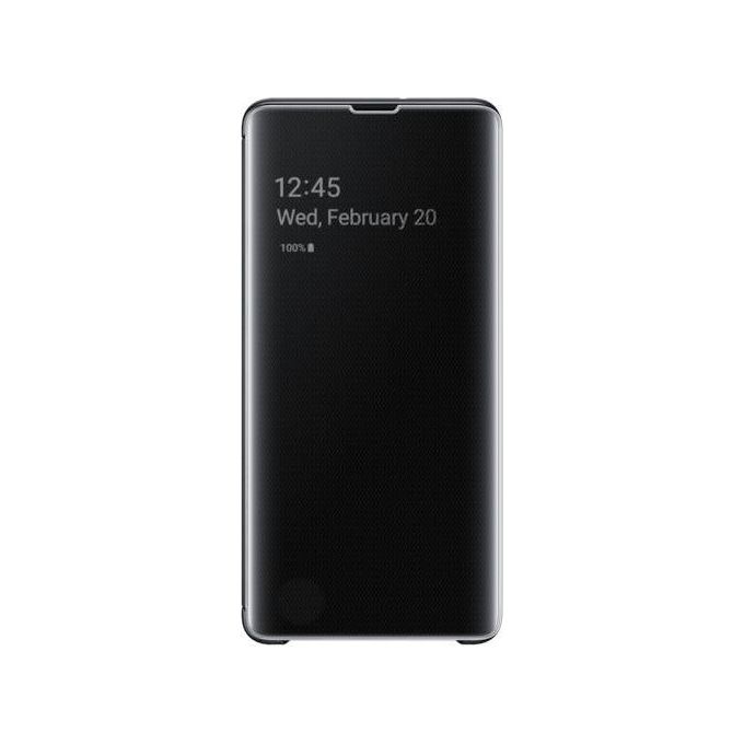 Samsung EF-ZG975 Clear View Cover per Galaxy S10+ Nero