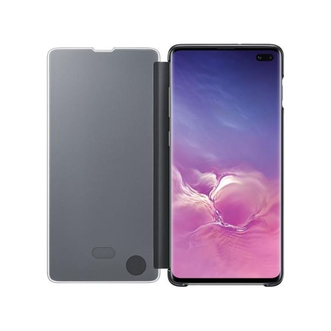 Samsung EF-ZG975 Clear View Cover per Galaxy S10+ Nero