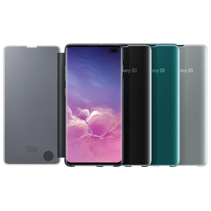 Samsung EF-ZG975 Clear View Cover per Galaxy S10+ Nero