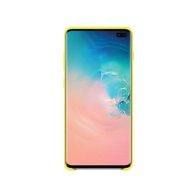 Samsung EF-PG975 Cover in Silicone per Galaxy S10+ Giallo