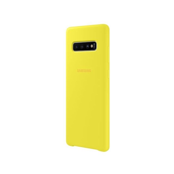 Samsung EF-PG975 Cover in Silicone per Galaxy S10+ Giallo