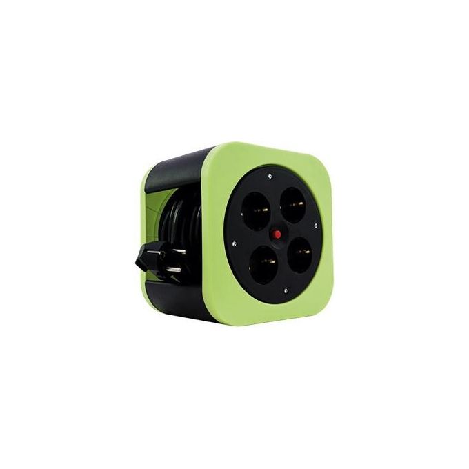 REV 0010012400 Kabelbox S Prolunga 4 Prese 10 m 3000 W colore Nero Verde