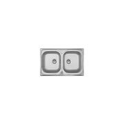 Apell OH792IPC Serie Oceano Lavello Inox Prelucido da Incasso 2 Vasche 79x50 cm