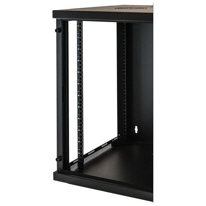 Link armadio rack 19 12 unita da muro (a)620x (l)540 x profondita 600 mm. colore nero