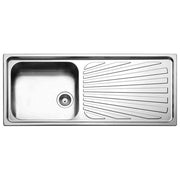 Apell TO1161IRBC Serie Torino Lavello da Incasso 1 Vasca con Gocciolatoio a Destra colore Inox