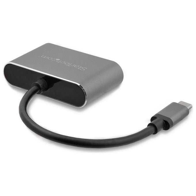 StarTech.com Adattatore Usb-C a VGA + Hdmi 2 in 1 4K 30Hz Grigio Siderale
