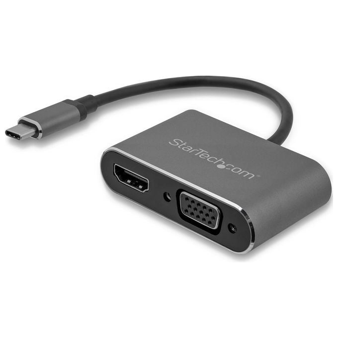 StarTech.com Adattatore Usb-C a VGA + Hdmi 2 in 1 4K 30Hz Grigio Siderale