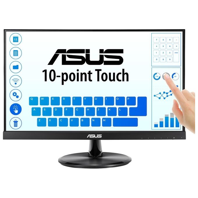 ASUS Monitor 21.5'' LED IPS Touch Screen VT229H 1920x1080 Full HD Tempo di Risposta 5 ms