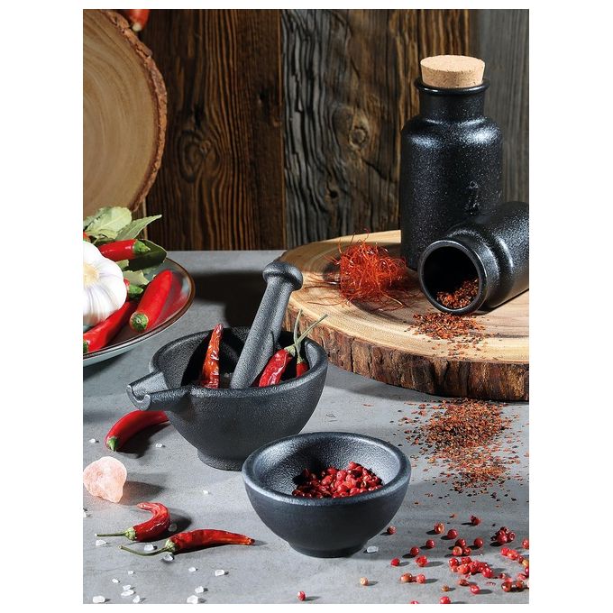 Zassenhaus Mortaio Set 3 Pezzi in Ghisa Nero