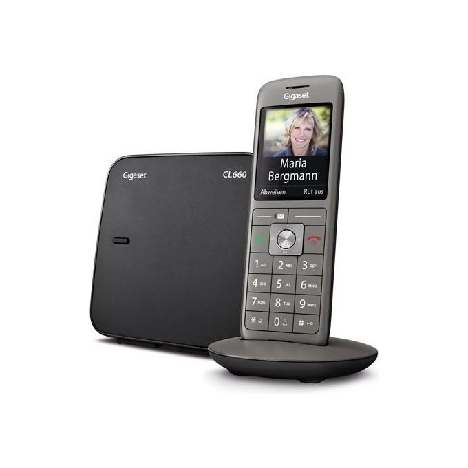 Gigaset CL660 Cordless DECT-GAP Display 2,4'' a colori Vivavoce Rubrica Compatibile Fibra-Voip Grigio