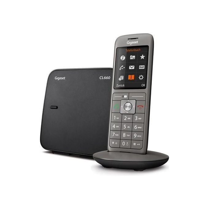 Gigaset CL660 Cordless DECT-GAP Display 2,4'' a colori Vivavoce Rubrica Compatibile Fibra-Voip Grigio