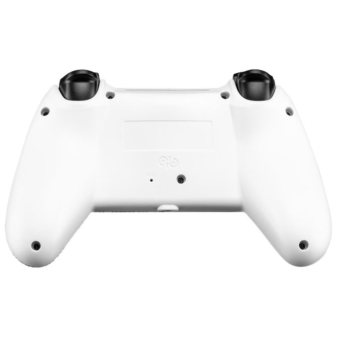 Qubick COP40001 Gamepad Wireless Compatibile PS4 e PC con Connessione USB Type-C e Jack 3.5 mm colore Bianco e Rosso