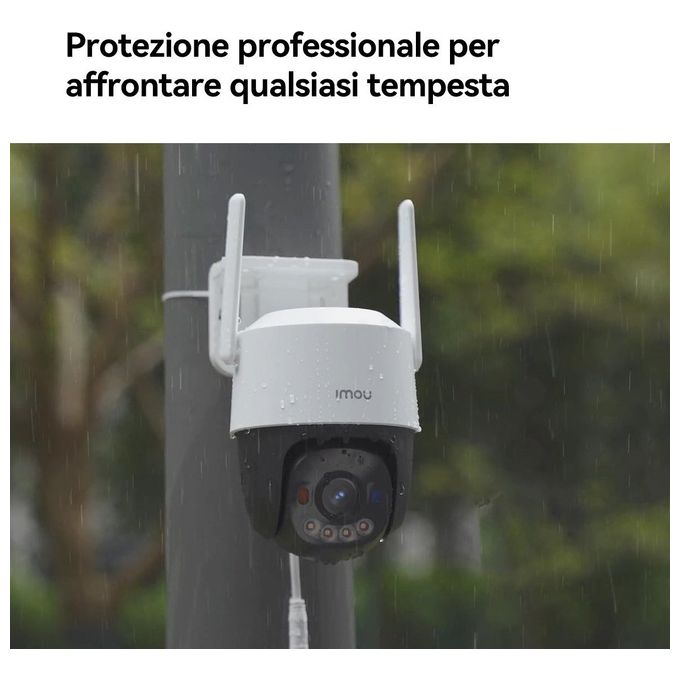 Imou IPC-K7FP-3H0TE-EU Cruiser SC Telecamera IP PTZ 4G 3MP 2K Full Color Wi-Fi 6 IP66 visione notturna 30m sirena 110 dB colore Bianco