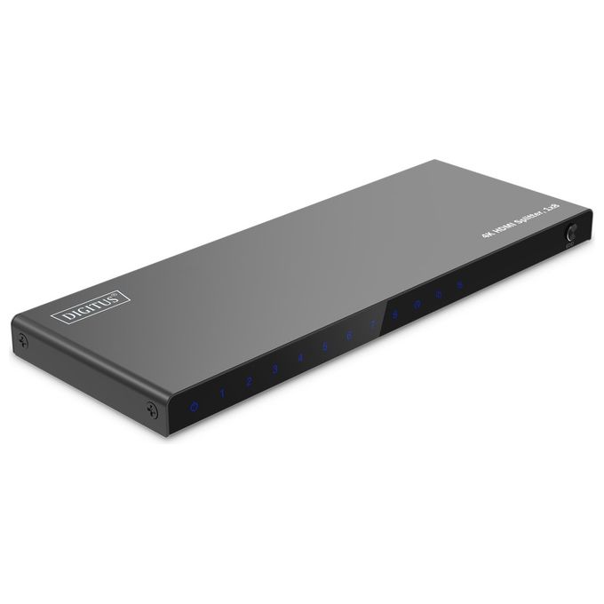 Digitus DS-55338 Splitter HDMI 1x8 UHD 4K-60Hz HDCP 2.2 EDID Switch Downscaler colore Nero