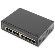 Digitus DN-651108 Switch Gigabit 8 Porte Industriale Temperatura Estesa da -40°C a 75°C Montaggio DIN Rail colore Nero