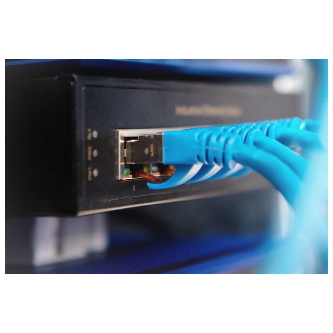 Digitus DN-651108 Switch Gigabit 8 Porte Industriale Temperatura Estesa da -40°C a 75°C Montaggio DIN Rail colore Nero