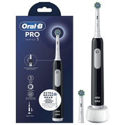 Oral-B PRO SERIES 1 Spazzolino elettrico oscillante ricaricabile 3 modalita' timer 2 min 2 testine colore Nero