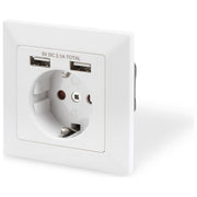 Digitus Presa a Muro Shuko con 2 Prese Usb 5V 2,1A