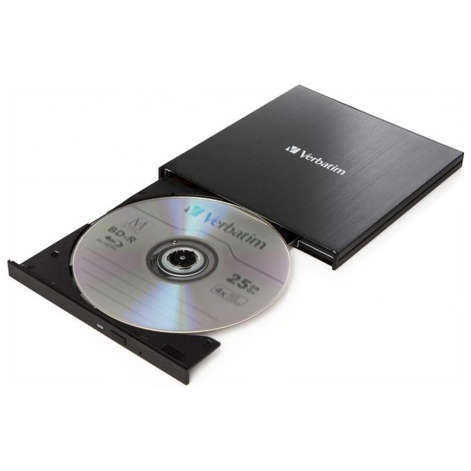 Verbatim Slimline Blu-Ray Writer Usb 3.1 Gen 1 Usb-C