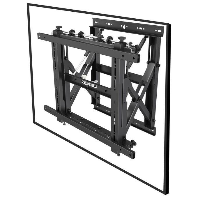 Equip 650325 Supporto da Parete per TV 19'' - 55'' 50 Kg VESA 600x400 mm Rotazione 180° Inclinazione 0-10° colore Nero