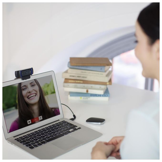 Logitech C920S HD Pro Webcam Videochiamata Full HD 1080p-30fps Correzione Luce HD Privacy Shutter