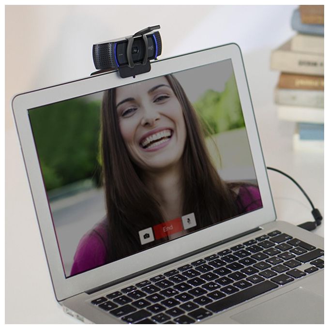 Logitech C920S HD Pro Webcam Videochiamata Full HD 1080p-30fps Correzione Luce HD Privacy Shutter