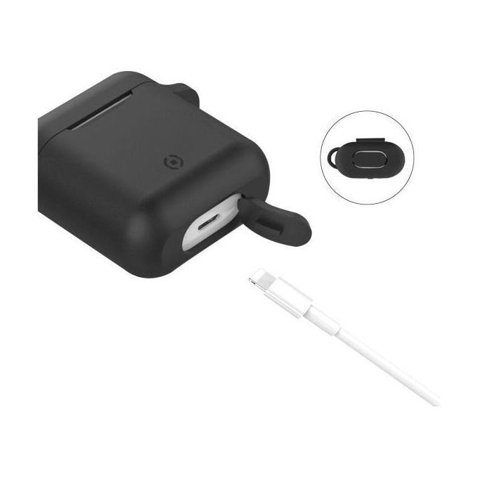 Celly Custodia in Silicone Airpods Nero