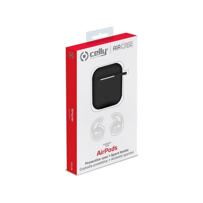 Celly Custodia in Silicone Airpods Nero