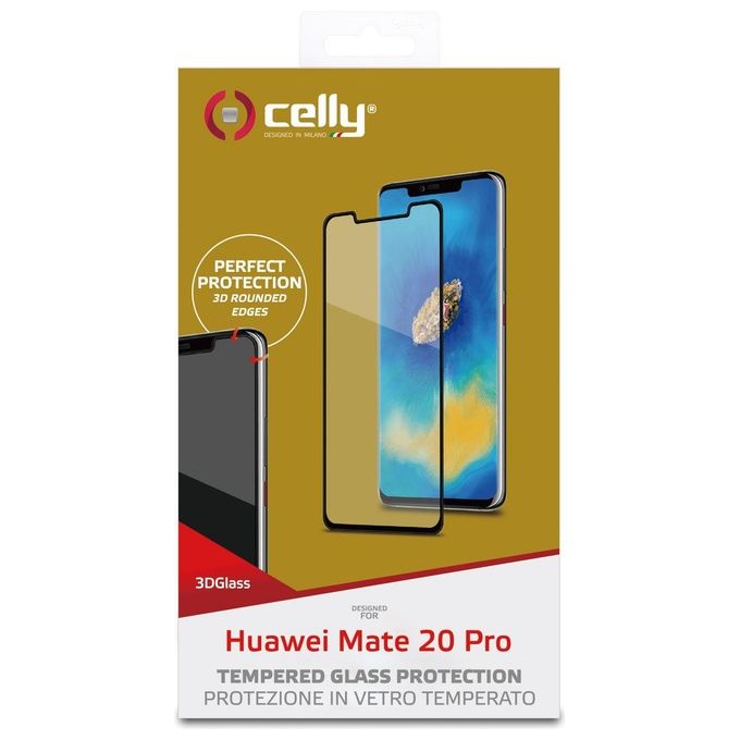 Celly 3D Glass per Huawei Mate 20 Pro Nero
