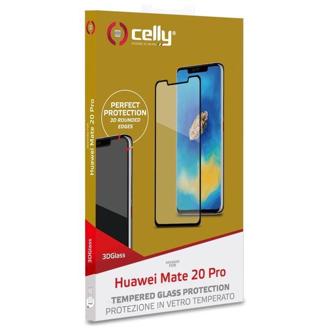 Celly 3D Glass per Huawei Mate 20 Pro Nero