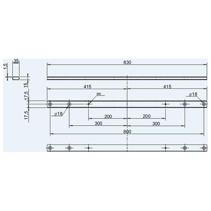 OMB Italy 04510 OMB In-Out Supporto TV da Parete Fisso per TV 42'' – 60'' Portata 50 Kg VESA max 400x400 mm Distanza da Parete 7.8 28 cm colore Nero
