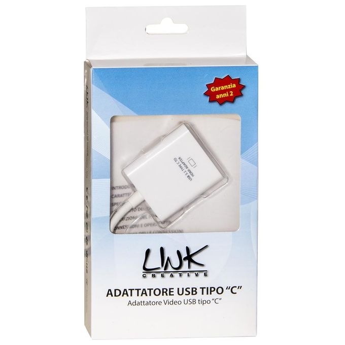Link adattatore usb tipo c maschio - hdmi femmina