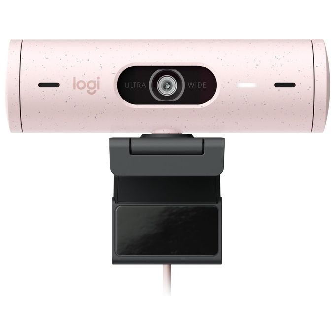 Logitech 960-001421 Brio 500 Webcam Full HD 1080p 4 MP USB-C Doppio Microfono 90° colore Rosa