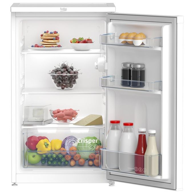 Beko TS190040N Frigorifero Sottotavolo 88 L 82 cm Classe E 38 dB Statico Porta Reversibile Ripiani Vetro colore Bianco