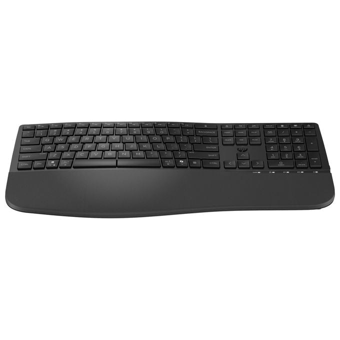 HP 8T6L9UT Tastiera HP 685 Comfort Dual-Mode Wireless Full-size con Connessione RF e Bluetooth Tasti Silenziosi Programmabili Poggiapolsi Incluso colore Nero