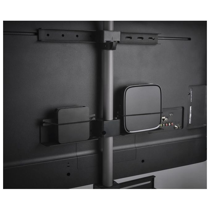 One For All WM7476 Supporto TV Quadpod Regolabile in Altezza Rotazione 360° per Schermi 32-70'' Fino a 35 Kg Compatibilita' VESA 200x100-400x400 mm con Supporto Soundbar Gestione Cavi colore Rovere Chiaro e Argento