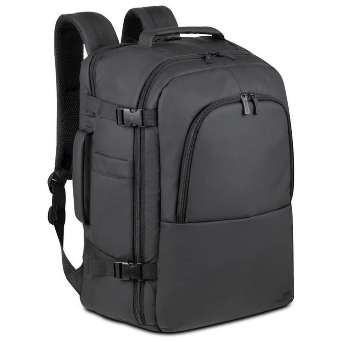 Rivacase 8465 Tegel Zaino da Viaggio per Notebook fino a 17,3'' con Scomparto Imbottito e Materiale ECO-FRIENDLY RPET colore Nero
