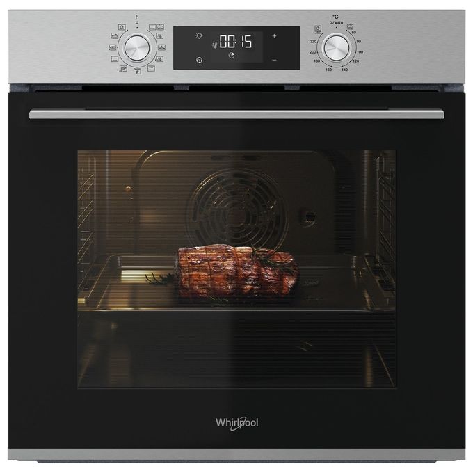 Whirlpool OMK58HU0X Elements Forno da incasso Elettrico Ventilato Multifunzione 71 L Classe A+ Grill Autopulizia Idrolitica (60x60x55 cm) colore Inox