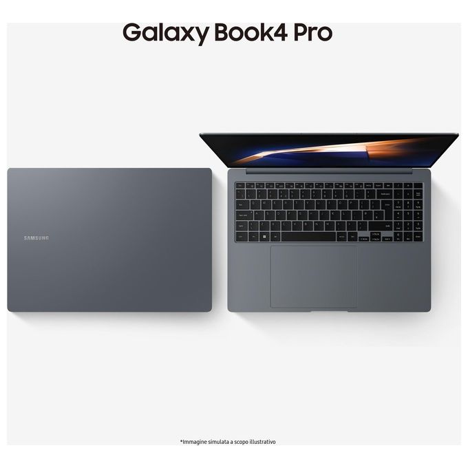 Samsung NP962XGK-KG1IT Galaxy Book4 Pro Notebook 16'' Intel Core Ultra 7 155H 16GB RAM 1TB SSD Windows 11 Pro colore Grigio
