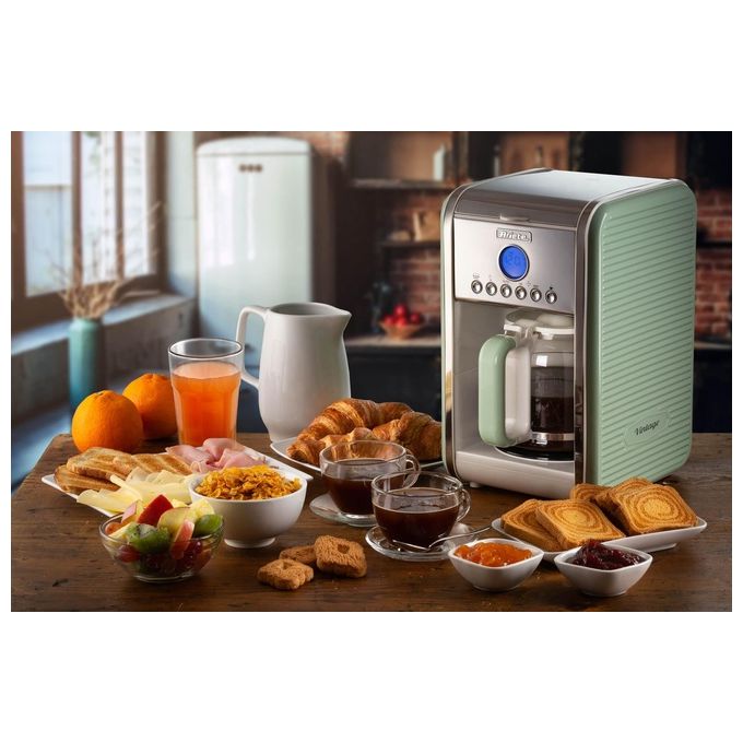 Ariete Macchina Caffe Americano 12 Tazze Caraffa in Vetro 2000W Verde