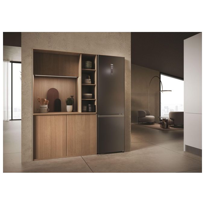 Haier HDPW3620DNPD Serie 3 PRO Frigorifero Combinato 406 L 205 cm Classe D 35 dB Total No Frost Wi-Fi colore Dark Inox
