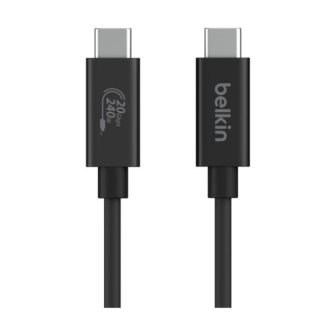Belkin INZ004BT2MBK Cavo USB4 Gen 2x2 2 m USB C 20 Gbit-s 240 W colore Nero