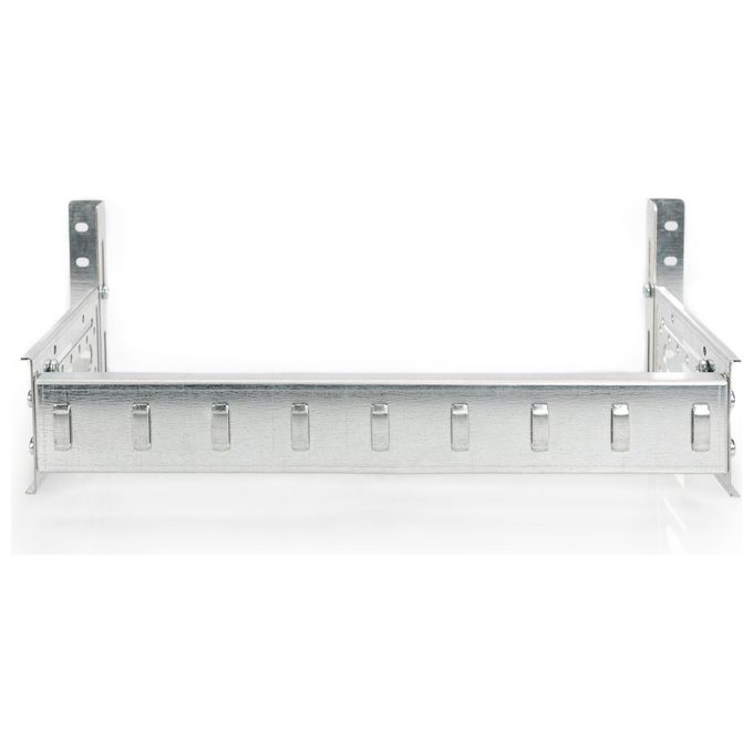 DIGITUS DN-19-DIN-4U Supporto per guida DIN 4U regolabile in profondita' e altezza con guida DIN inclusa colore Argento
