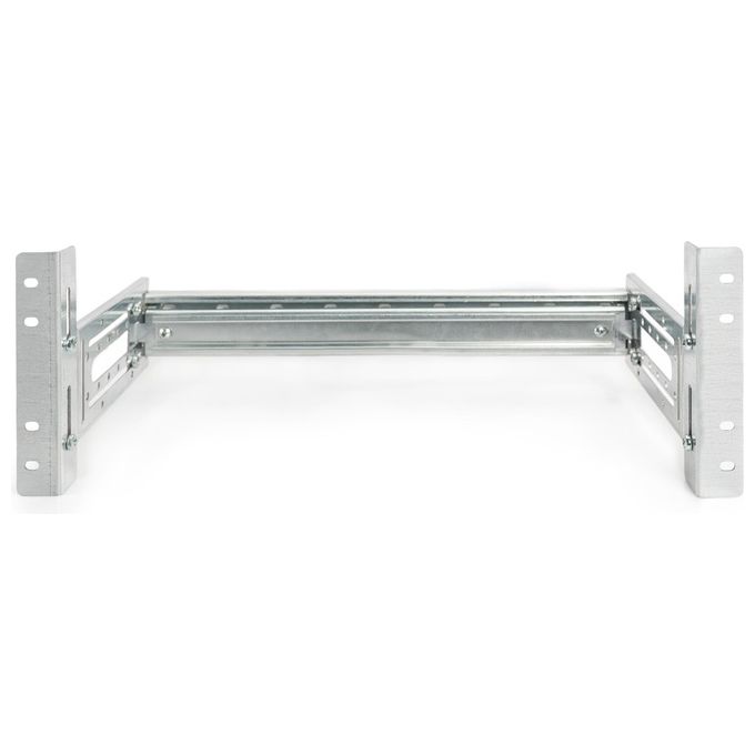 DIGITUS DN-19-DIN-4U Supporto per guida DIN 4U regolabile in profondita' e altezza con guida DIN inclusa colore Argento