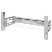 DIGITUS DN-19-DIN-4U Supporto per guida DIN 4U regolabile in profondita' e altezza con guida DIN inclusa colore Argento