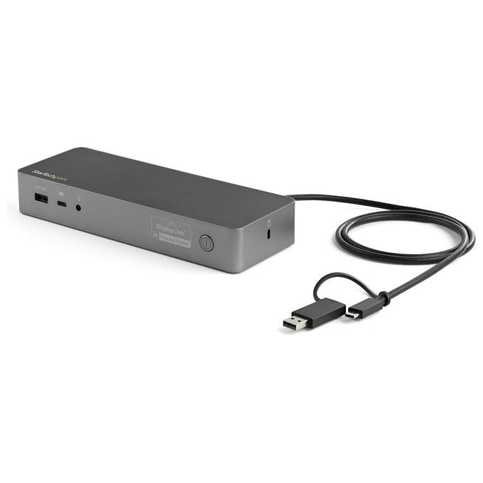 StarTech.com DK30C2DPEPUE Docking station universale USB-C e USB-A con doppio video 4K HDMI e DisplayPort 100W Power Delivery 4 porte USB 3.2 GbE colore Nero Grigio