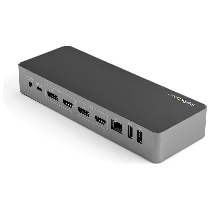 StarTech.com DK30C2DPEPUE Docking station universale USB-C e USB-A con doppio video 4K HDMI e DisplayPort 100W Power Delivery 4 porte USB 3.2 GbE colore Nero Grigio