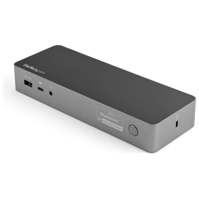 StarTech.com DK30C2DPEPUE Docking station universale USB-C e USB-A con doppio video 4K HDMI e DisplayPort 100W Power Delivery 4 porte USB 3.2 GbE colore Nero Grigio